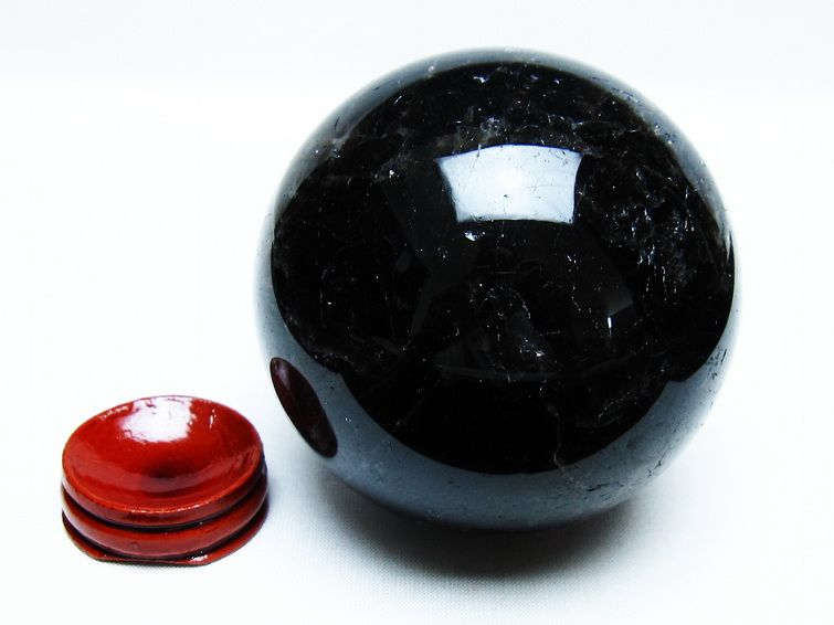 モリオン 丸玉 79mm 黒水晶 丸玉 一点物 151-8509