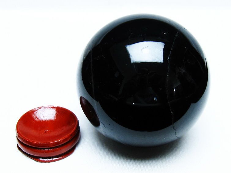 モリオン 丸玉 70mm 黒水晶 丸玉 一点物 151-8512