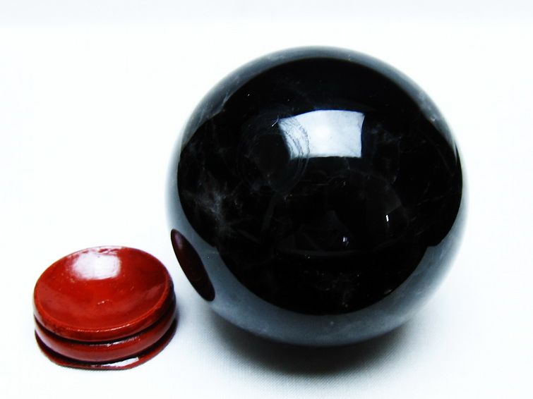 モリオン 丸玉 70mm 黒水晶 丸玉 一点物 151-8513