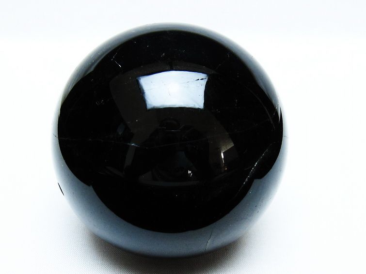 モリオン 丸玉 78mm 黒水晶 丸玉 一点物 151-8518