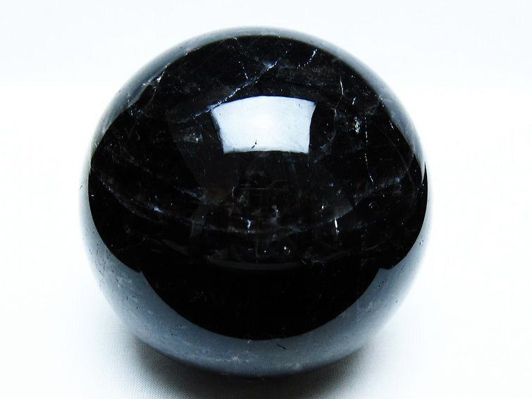 モリオン 丸玉 87mm 黒水晶 丸玉 モリオン スフィア 一点物 151-8519