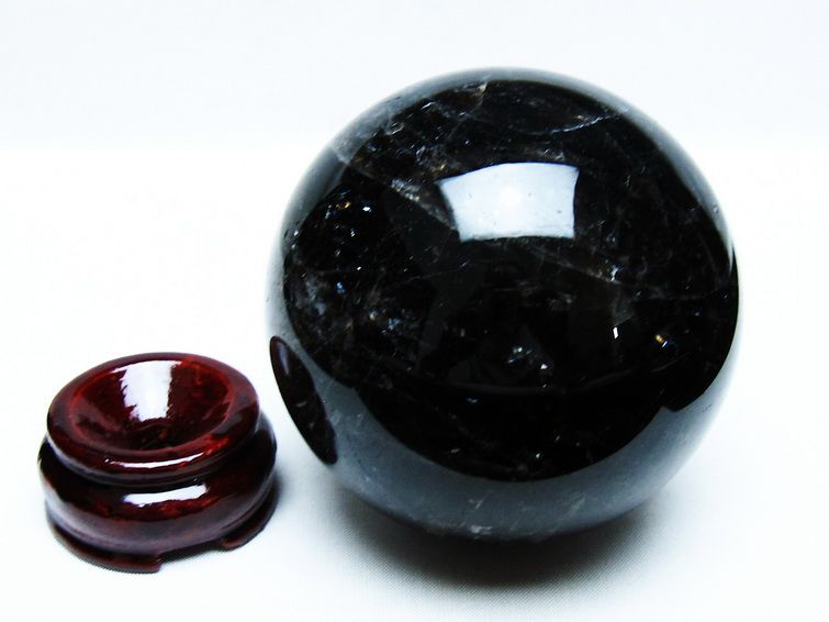 モリオン 丸玉 87mm 黒水晶 丸玉 モリオン スフィア 一点物 151-8519