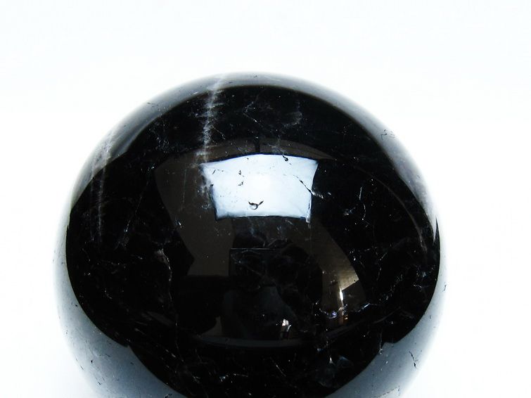 モリオン 丸玉 83mm 黒水晶 丸玉 モリオン スフィア 一点物 151-8522