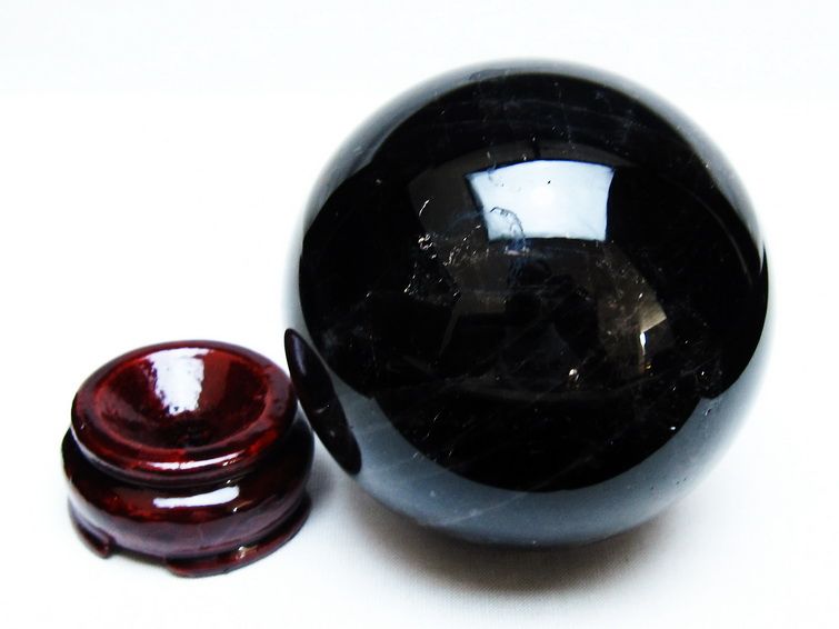 モリオン 丸玉 85mm 黒水晶 丸玉 モリオン スフィア 一点物 151-8523