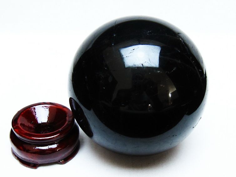 モリオン 丸玉 87mm 黒水晶 丸玉 モリオン スフィア 一点物 151-8525