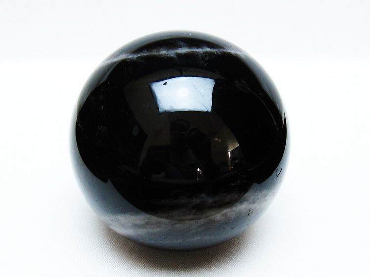 モリオン 丸玉 87mm 黒水晶 丸玉 モリオン スフィア 一点物 151-8526