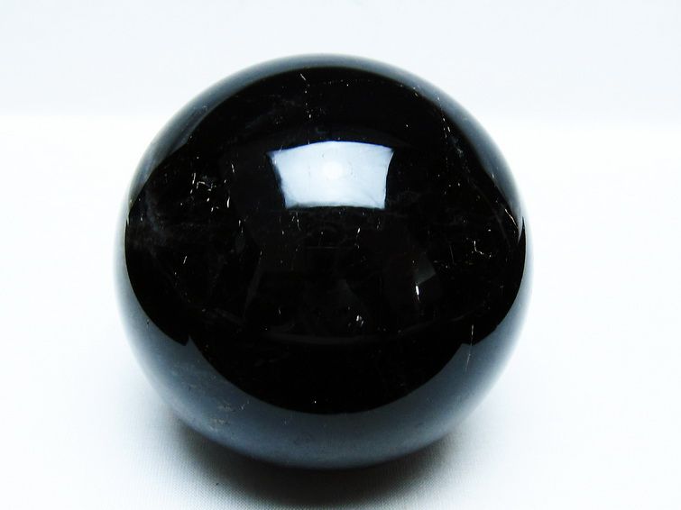 モリオン 丸玉 88mm 黒水晶 丸玉 モリオン スフィア 一点物 151-8528