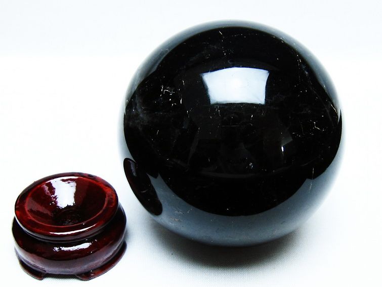 モリオン 丸玉 88mm 黒水晶 丸玉 モリオン スフィア 一点物 151-8528