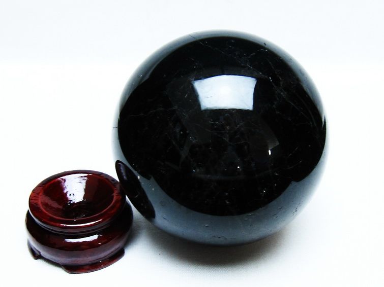 モリオン 丸玉 88mm 黒水晶 丸玉 モリオン スフィア 一点物 151-8529