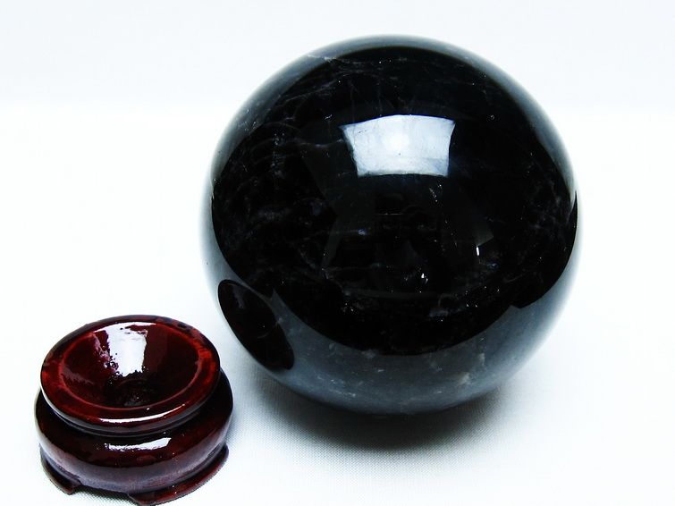 1Kg モリオン 丸玉 89mm 黒水晶 丸玉 モリオン スフィア 一点物 151-8530