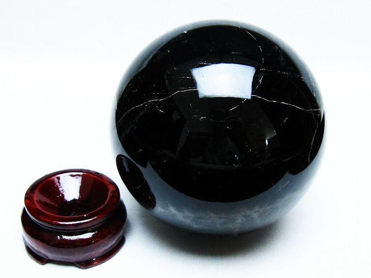 1.1Kg モリオン 丸玉 91mm 黒水晶 丸玉 モリオン スフィア 一点物 151-8536