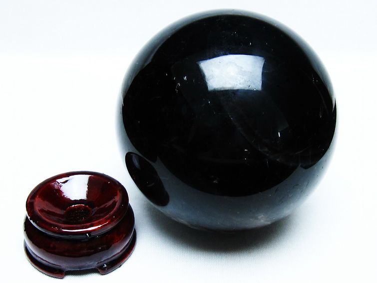 1.1Kg モリオン 丸玉 92mm 黒水晶 丸玉 モリオン スフィア 一点物 151-8537