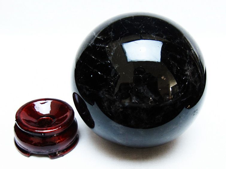 1.1Kg モリオン 丸玉 92mm 黒水晶 丸玉 モリオン スフィア 一点物 151-8539