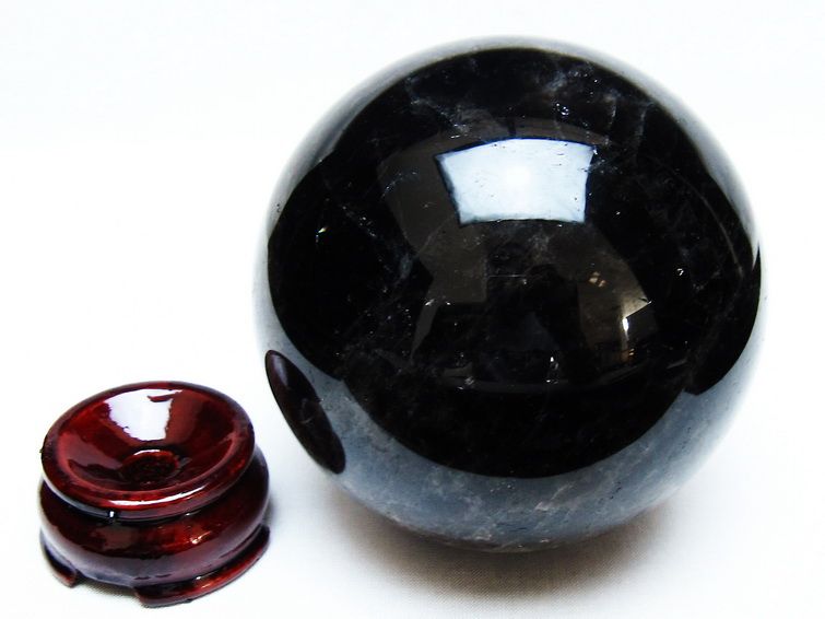 1.3Kg モリオン 丸玉 96mm 黒水晶 丸玉 モリオン スフィア 一点物 151-8544