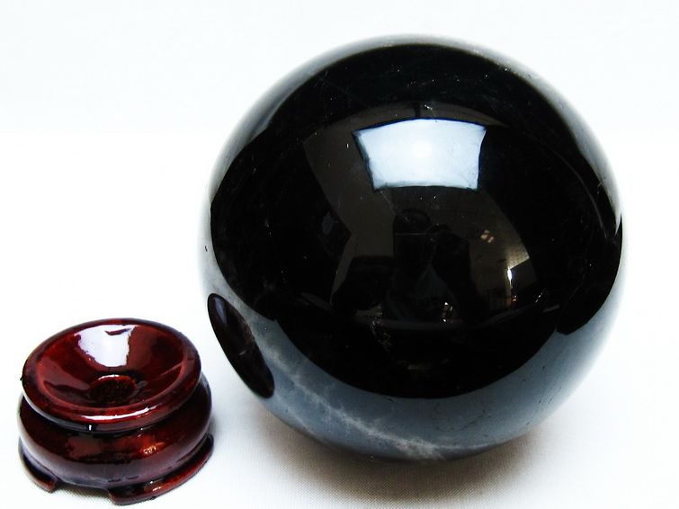1.3Kg モリオン 丸玉 96mm 黒水晶 丸玉 モリオン スフィア 一点物 151-8545
