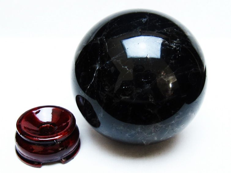1.3Kg モリオン 丸玉 95mm 黒水晶 丸玉 モリオン スフィア 一点物 151-8546