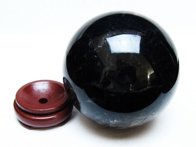 1.4Kg モリオン 丸玉 98mm 黒水晶 丸玉 モリオン スフィア 一点物 151-8550