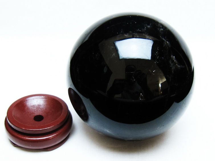1.4Kg モリオン 丸玉 100mm 黒水晶 丸玉 モリオン スフィア 一点物 151-8552