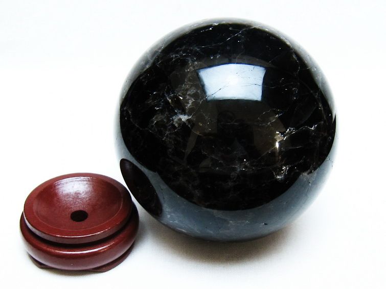 1.5Kg モリオン 丸玉 105mm 黒水晶 丸玉 モリオン スフィア 一点物 151-8553