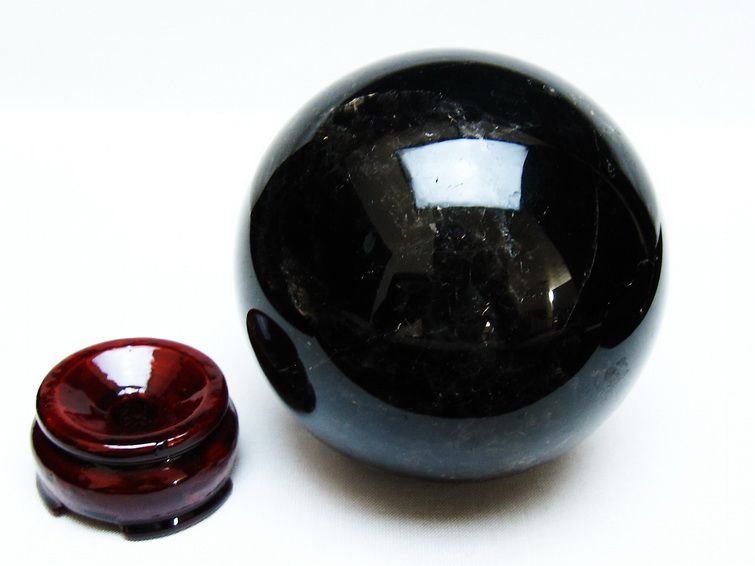 1.1Kg モリオン 丸玉 91mm 黒水晶 丸玉 モリオン スフィア 一点物 151-8556