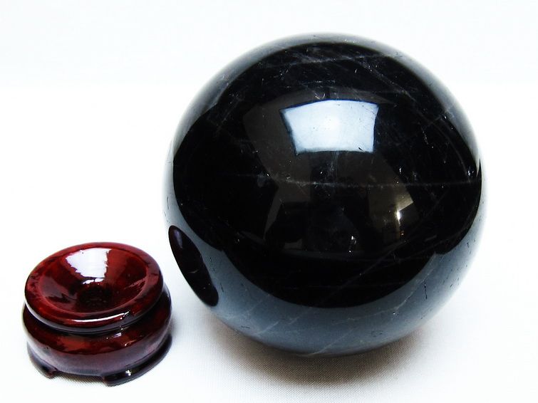 1.1Kg モリオン 丸玉 91mm 黒水晶 丸玉 モリオン スフィア 一点物 151-8557