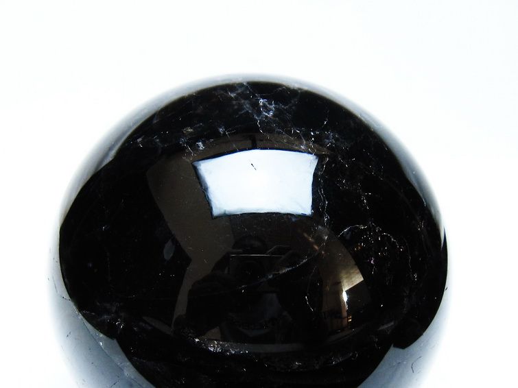1Kg モリオン 丸玉 90mm 黒水晶 丸玉 モリオン スフィア 一点物 151-8558