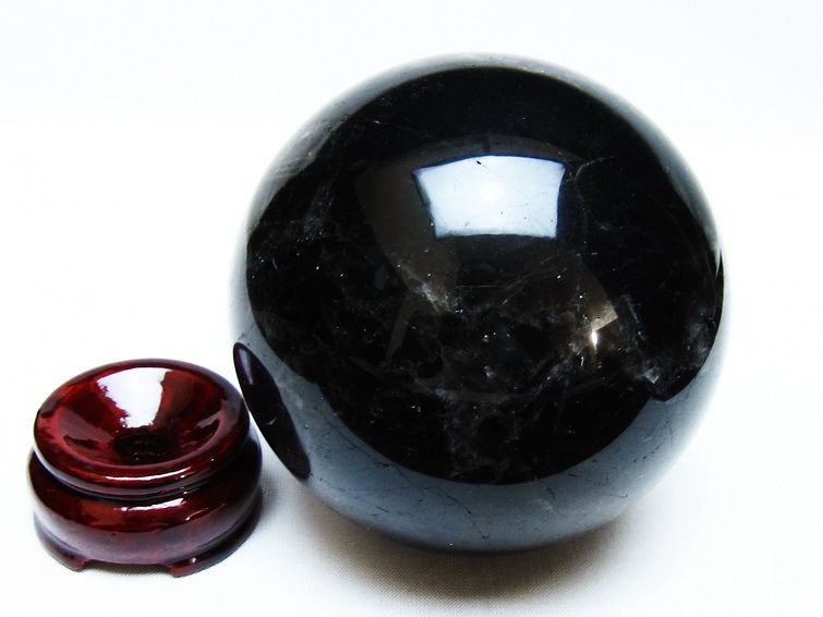 1.1Kg モリオン 丸玉 90mm 黒水晶 丸玉 モリオン スフィア 一点物 151-8559