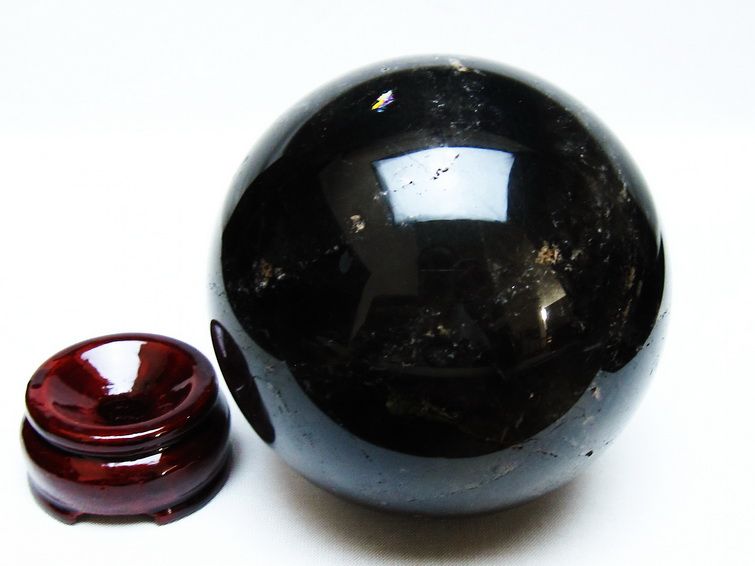 1.1Kg モリオン 丸玉 91mm 黒水晶 丸玉 モリオン スフィア 一点物 151-8560