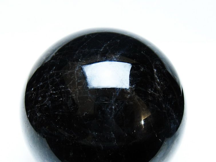 モリオン 丸玉 86mm 黒水晶 丸玉 モリオン スフィア 一点物 151-8564