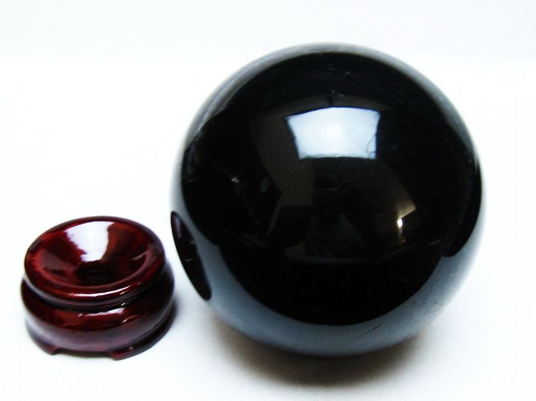 モリオン 丸玉 85mm 黒水晶 丸玉 モリオン スフィア 一点物 151-8565