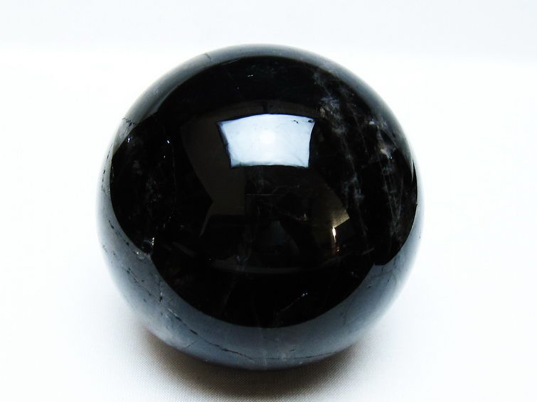 モリオン 丸玉 80mm 黒水晶 丸玉 モリオン スフィア 一点物 151-8567