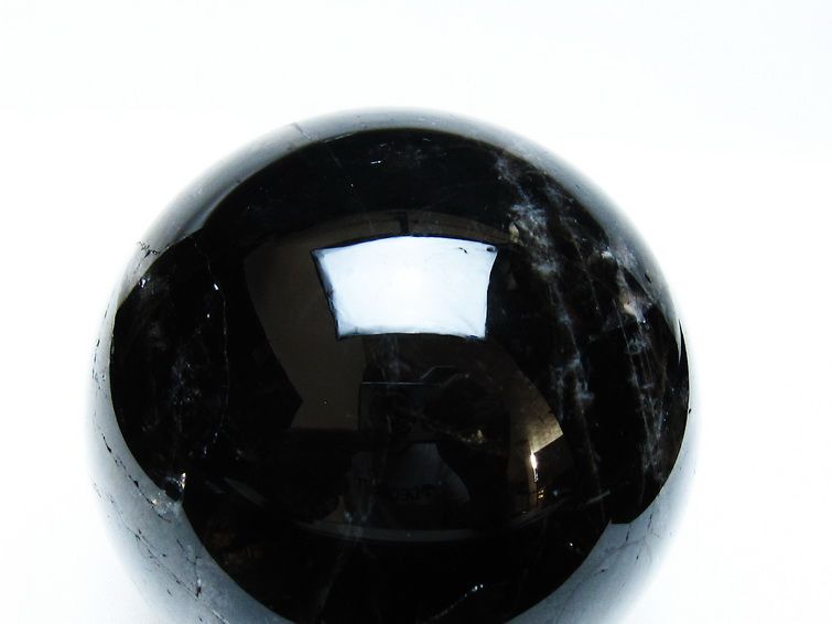 モリオン 丸玉 80mm 黒水晶 丸玉 モリオン スフィア 一点物 151-8567