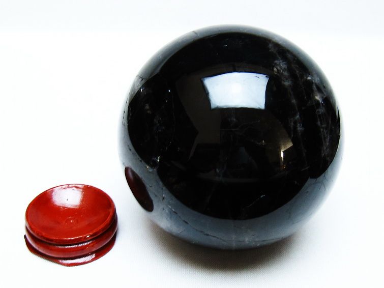 モリオン 丸玉 80mm 黒水晶 丸玉 モリオン スフィア 一点物 151-8567