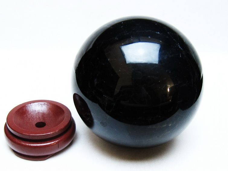 1.3Kg モリオン 丸玉 97mm 黒水晶 丸玉 モリオン スフィア 一点物 151-8572
