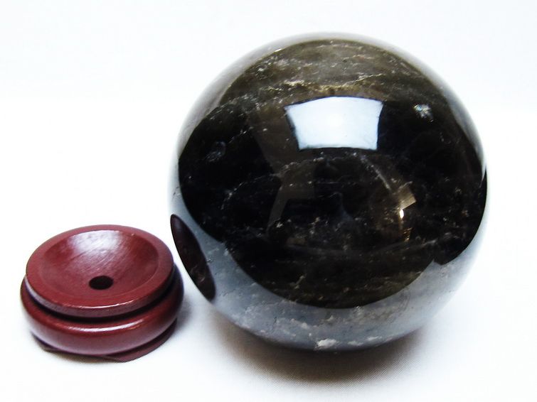 1.4Kg モリオン 丸玉 100mm 黒水晶 丸玉 モリオン スフィア 一点物 151-8574