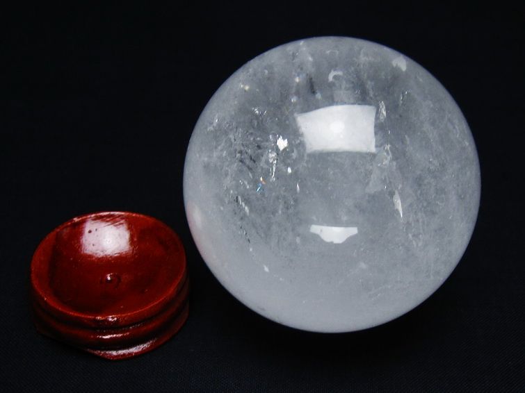 水晶 丸玉 60mm スフィア 置物 水晶玉 一点物 151-8879
