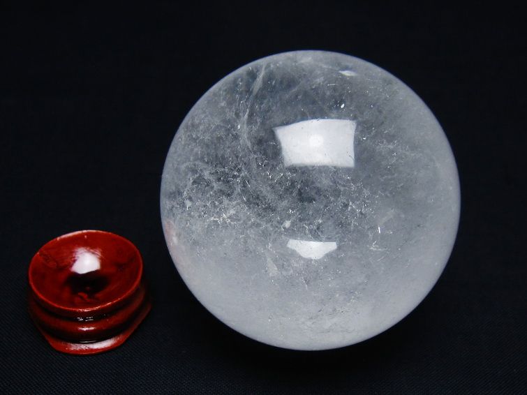 水晶 丸玉 57mm スフィア 置物 水晶玉 一点物 151-8883