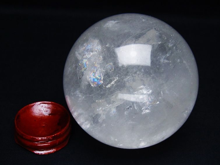 水晶 丸玉 75mm スフィア 置物 水晶玉 一点物 151-8907