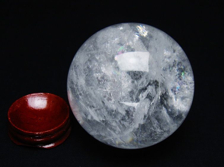 水晶 丸玉 64mm スフィア 置物 水晶玉 一点物 151-8930