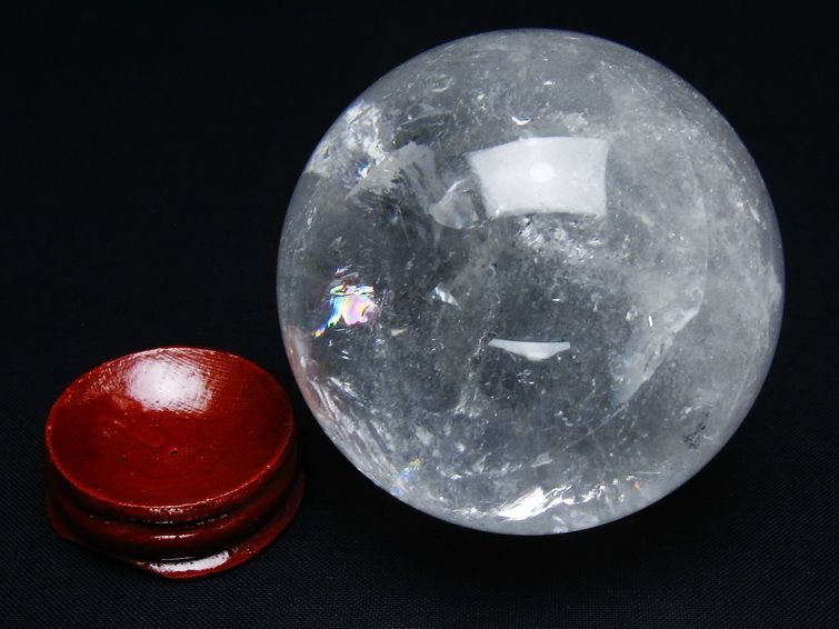 水晶 丸玉 64mm スフィア 置物 水晶玉 一点物 151-8932