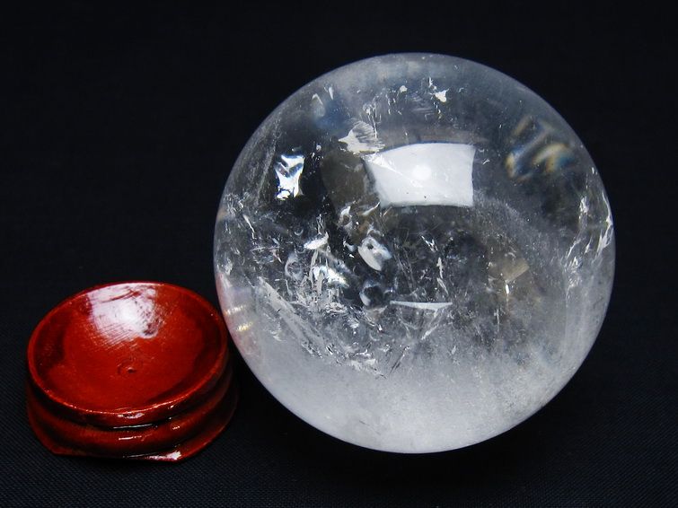 水晶 丸玉 61mm スフィア 置物 水晶玉 一点物 151-8966