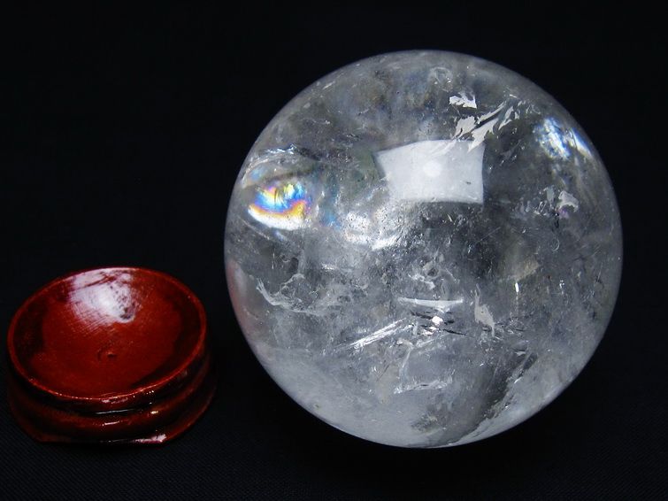 水晶 丸玉 61mm スフィア 置物 水晶玉 一点物 151-8967