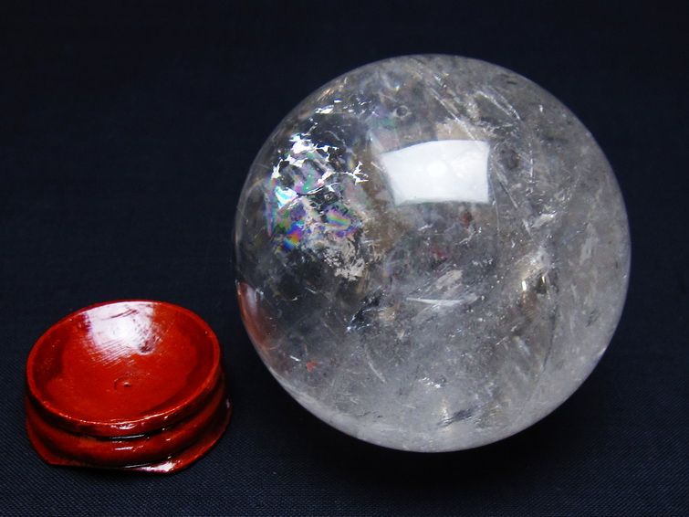 水晶 丸玉 64mm スフィア 置物 水晶玉 一点物 151-8970