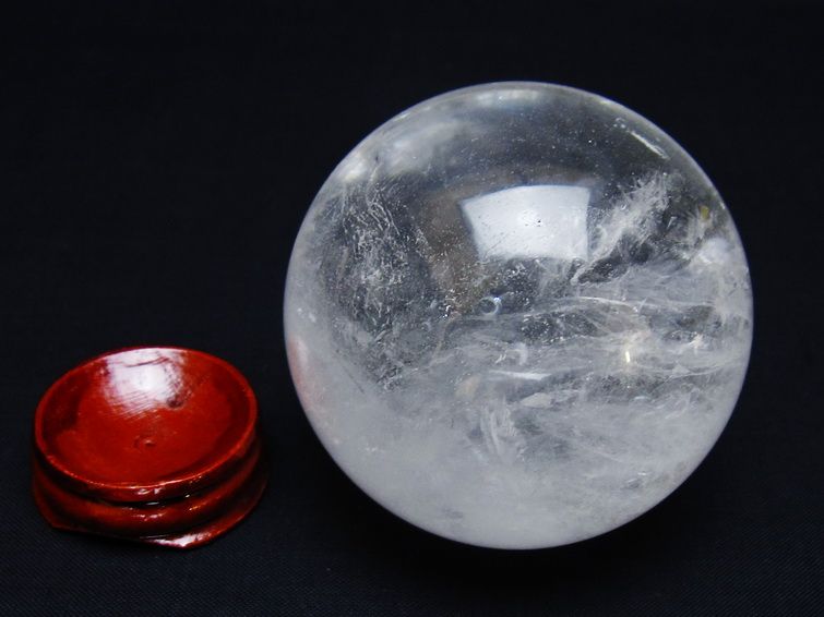 水晶 丸玉 64mm スフィア 置物 水晶玉 一点物 151-8971