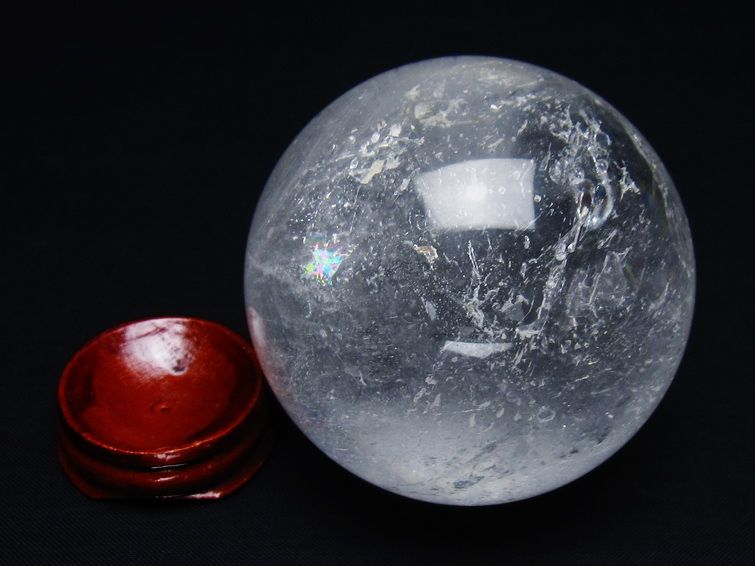水晶 丸玉 66mm スフィア 置物 水晶玉 一点物 151-8975
