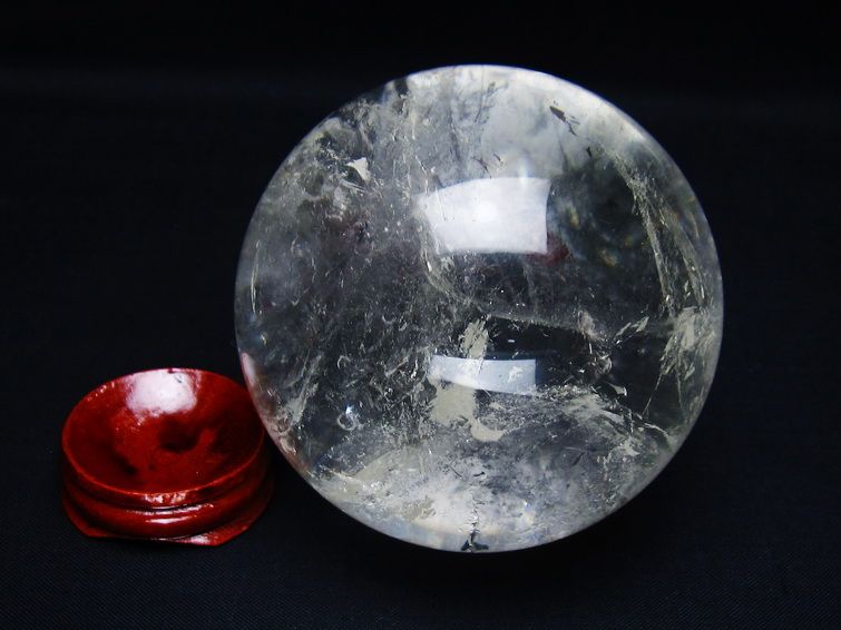 水晶 丸玉 74mm スフィア 置物 水晶玉 一点物 151-8991