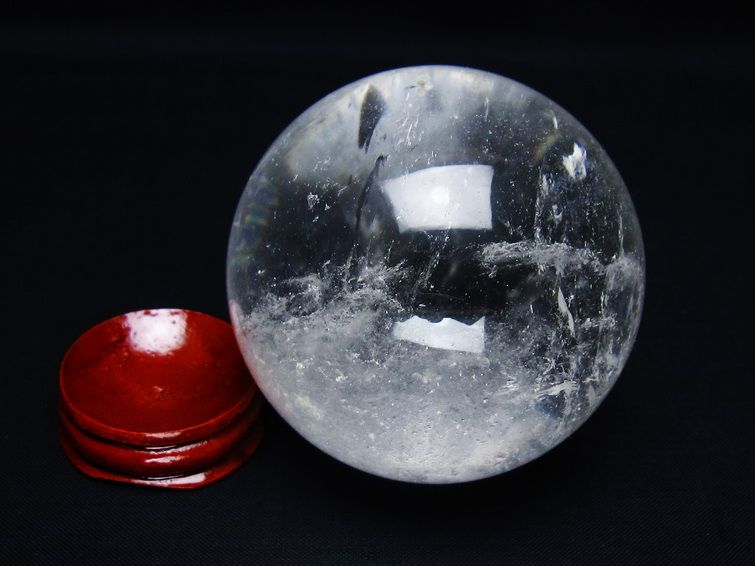 水晶 丸玉 64mm スフィア 置物 水晶玉 一点物 151-8997