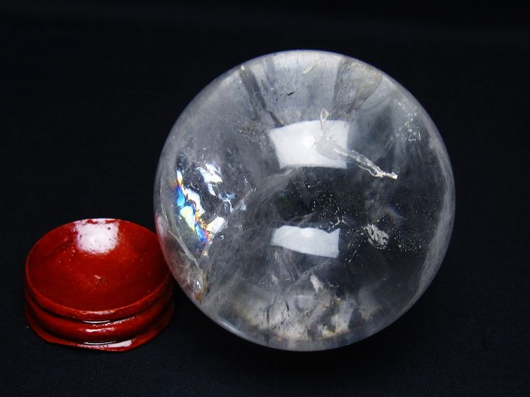 水晶 丸玉 64mm スフィア 置物 水晶玉 一点物 151-9000