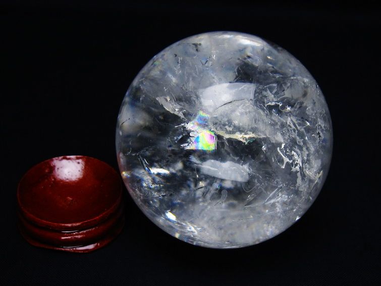水晶 丸玉 63mm スフィア 置物 水晶玉 一点物 151-9002