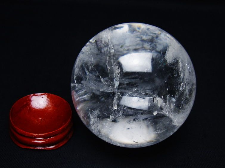 水晶 丸玉 63mm スフィア 置物 水晶玉 一点物 151-9003